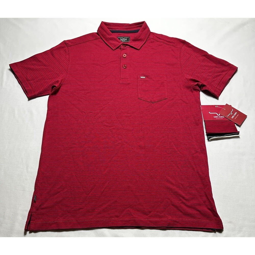 Kimes Ranch Harlan Polo Shirt Mens Medium Western Sample Casual NWT New